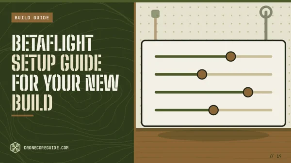 Cover illustration for Betaflight Setup Guide for Your New Build: tuning sliders on a settings panel on a workshop bench